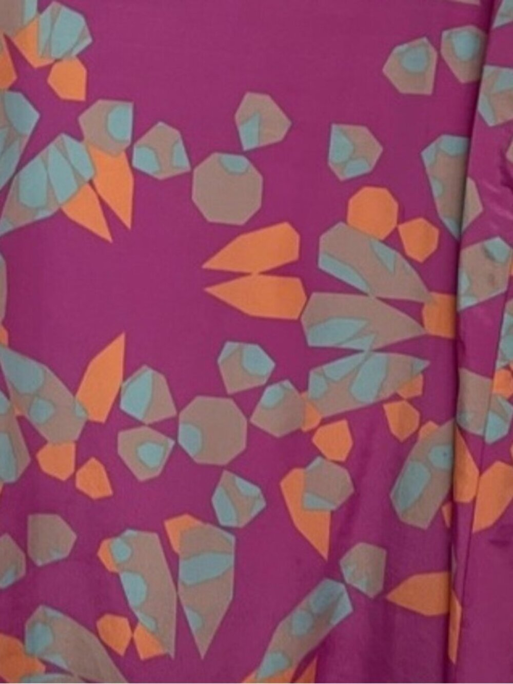 Purple blue and orange floral print dress size small with a V-neck